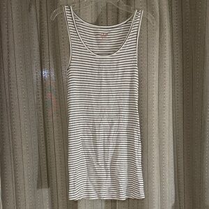 Isabel Maternity by Ingrid & Isabel White Tank with Black Stripes